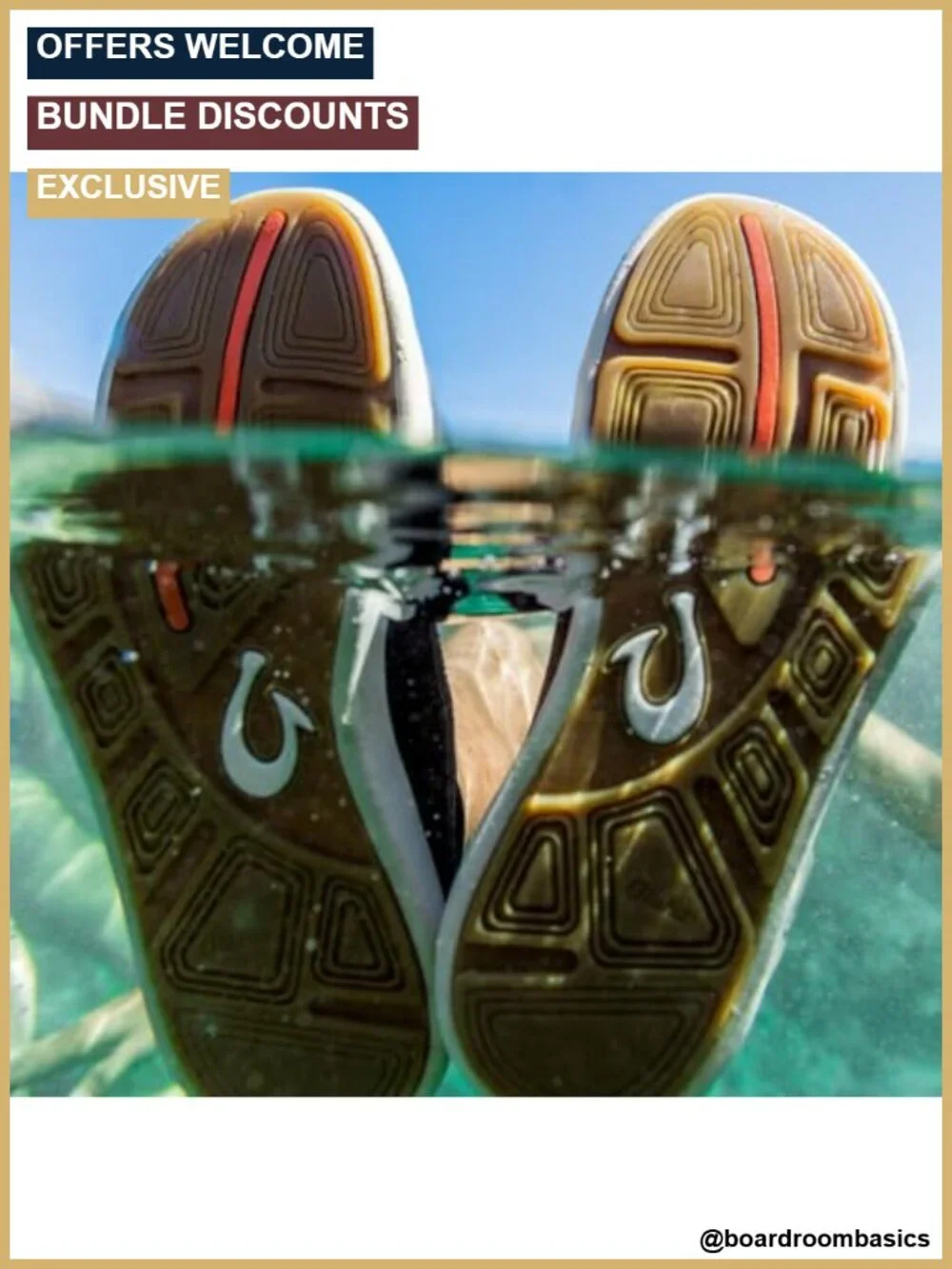 OluKai Men's Moku Slip-On Boat Shoes with Wet Grip Rubber Sole